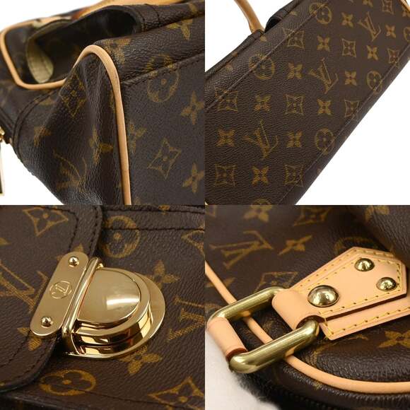 Louis Vuitton Monogram Canvas Manhattan Handbag Brown